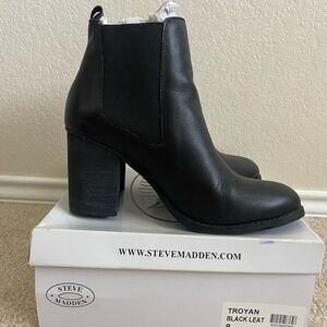Steve Madden Black Leather Boots